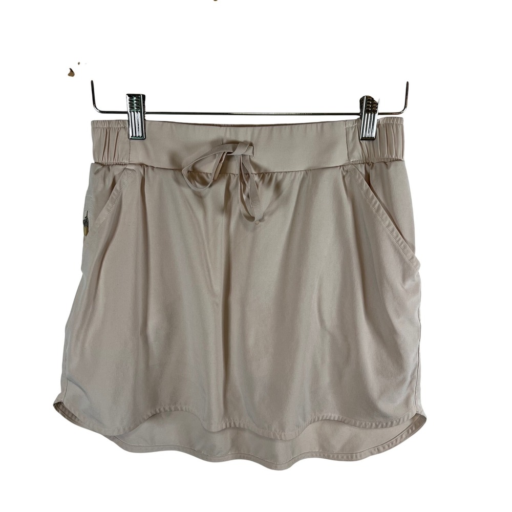 All In Motion Womens Athletic Skort Pink Beige Drawstring Active Skirt Small